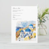 Invitation du Fiançailles de l'aquarelle méditerra (Debout devant)