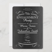 Invitation du fiançailles de typographie de tablea (Devant)