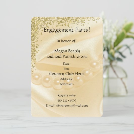Invitation du Fiançailles d'or précoce (Debout devant)