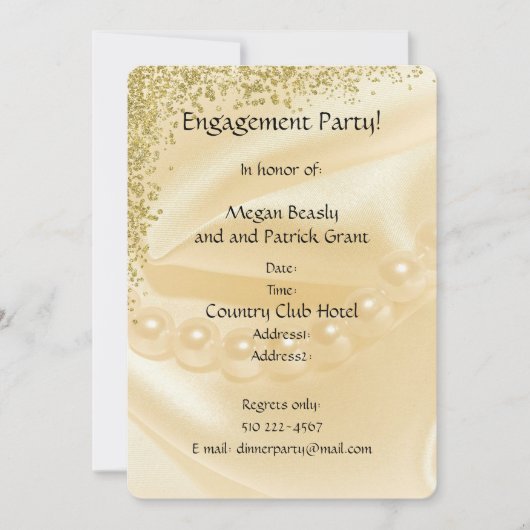 Invitation du Fiançailles d'or précoce (Devant)