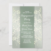 Invitation du Fiançailles jaune vert (Devant)