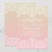 Invitation du Fiançailles Motif Sunset Ombre Lace (Devant / Derrière)