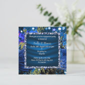 Invitation du fiançailles Royal Blue Diamonds1 (Debout devant)