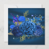 Invitation du fiançailles Royal Blue Diamonds1 (Dos)