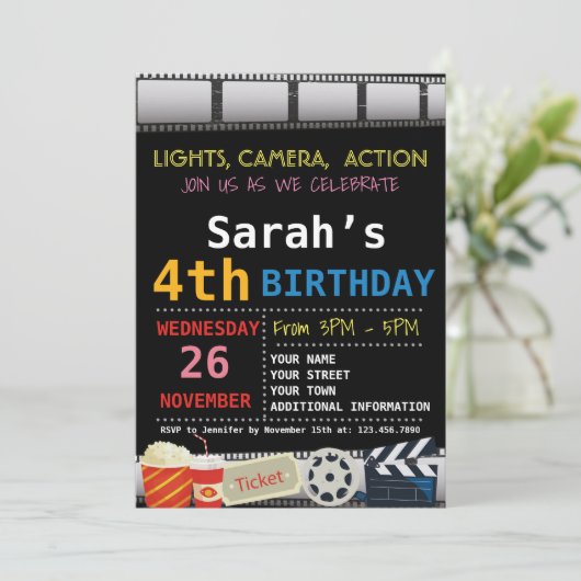 INVITATION DU FILM D'ANNIVERSAIRE (Debout devant)