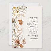 Invitation du Fleur sauvage Boho Fall Baby shower (Devant)