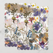 Invitation du fleur sauvage Collage (Devant / Derrière)
