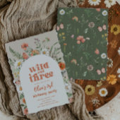Invitation du fleur sauvage de fête d'anniversaire