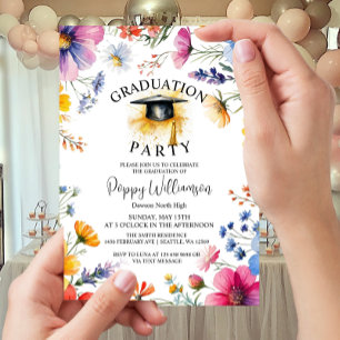 Invitation du Fleur sauvage de l'aquarelle
