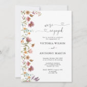 Invitation du fleur sauvage Engagement Party (Devant)