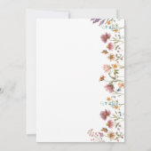 Invitation du fleur sauvage Engagement Party (Dos)