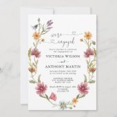 Invitation du fleur sauvage Engagement Party (Devant)