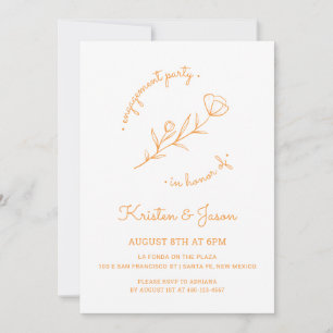 Invitation du fleur sauvage Engagement Party à Ora