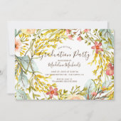 Invitation du fleur sauvage Graduation Party (Devant)
