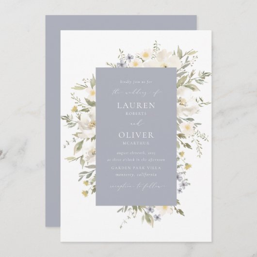 Invitation du fleur sauvage Romance (Devant / Derrière)