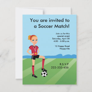 Invitation du football de la fille avec