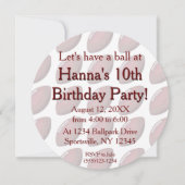 Invitation du Football Party (Dos)