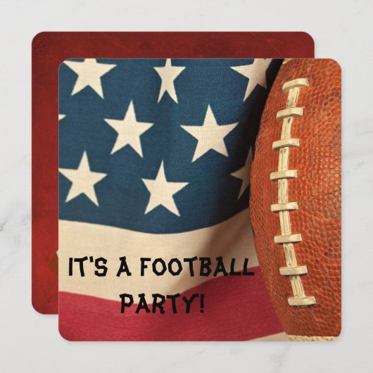 Invitation du Football Party (Devant / Derrière)