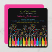 Invitation du Fun Bubbly Fête la Bachelorette Part (Devant / Derrière)