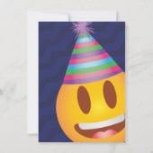 Invitation du Fun Emoji Party (Dos)