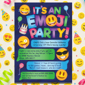 Invitation du Fun Emoji Party