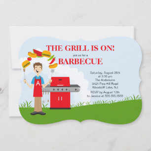 Invitation du Fun King of the Grill Barbecue Party