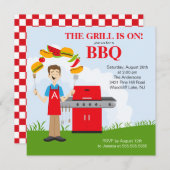 Invitation du Fun King of the Grill Barbecue Party (Devant / Derrière)