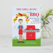 Invitation du Fun King of the Grill Barbecue Party (Debout devant)