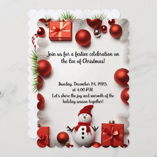 Invitation du gala de Noël (Devant / Derrière)