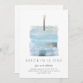 Invitation du garçon 1er anniversaire | Premier An (Devant / Derrière)