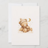 Invitation du garçon Baby shower d'ours (Dos)
