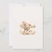 Invitation du garçon Baby shower d'ours (Dos)