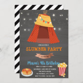 Invitation du garçon de nuit Teepee (Devant / Derrière)