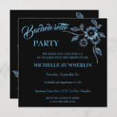 Invitation du Gem Floral Bachelorette Party (Devant / Derrière)