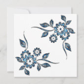 Invitation du Gem Floral Bachelorette Party (Dos)