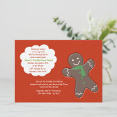 Invitation du Gingerbread Man Party (Debout devant)