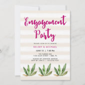 Invitation du Glam Cactus Engagement Party (Devant)