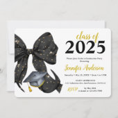 Invitation du Glamor Black/Gold Bow (Devant)