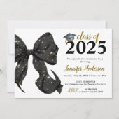 Invitation du Glamor Black/Gold Bow (Devant)