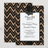 Invitation du Gold Black Graduation Party 2015 mod (Devant / Derrière)