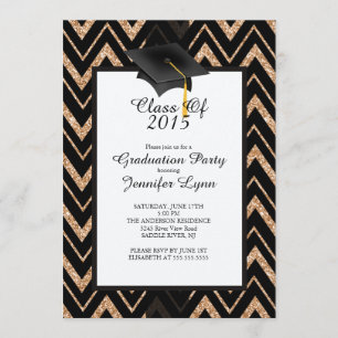 Invitation du Gold Black Graduation Party 2015 mod