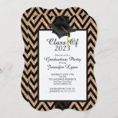 Invitation du Gold Black Graduation Party 2015 mod (Devant / Derrière)