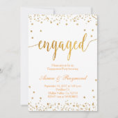 Invitation du Gold Engagement Party (Devant)