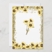 Invitation du Gold Sunflower (Dos)