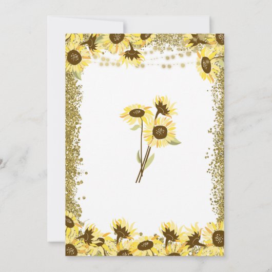 Invitation du Gold Sunflower (Dos)