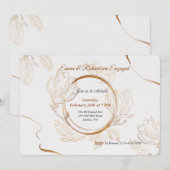 Invitation du Golden Ring Engagement Party (Devant / Derrière)