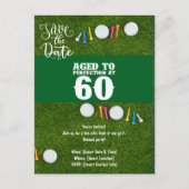 Invitation du Golf Party Enregistrer la date 60e a (Devant)