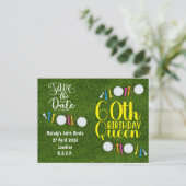 Invitation du Golf Party Enregistrer la date 60e a (Debout devant)