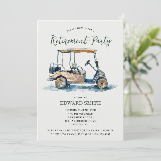 Invitation du Golfing Retirement Party (Debout devant)