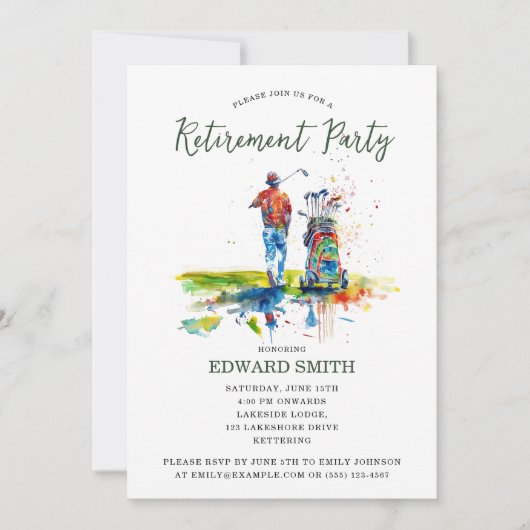 Invitation du Golfing Retirement Party (Devant)